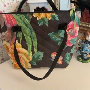 Floral Quilted Tote Bag